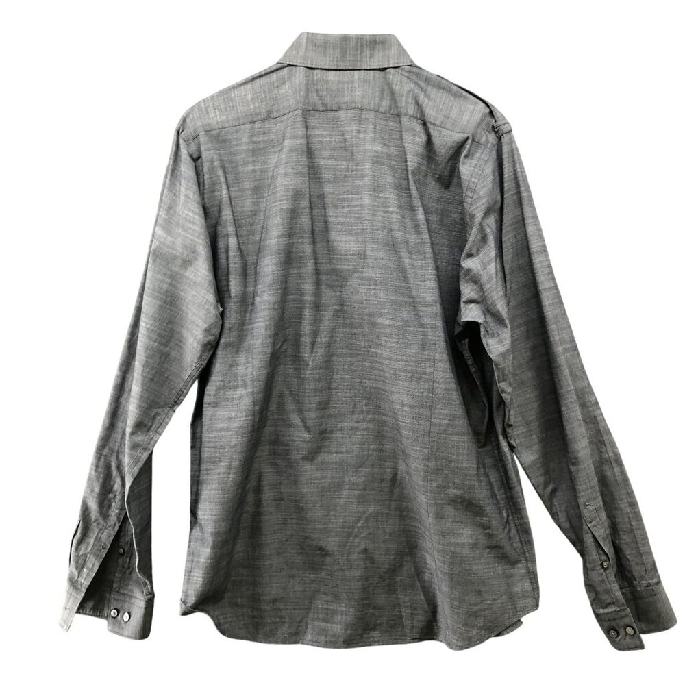 Express Button Down Shirt Mens‎ L 16-16.5 Gray Long Sleeve Utility Cotton - Picture 2 of 9